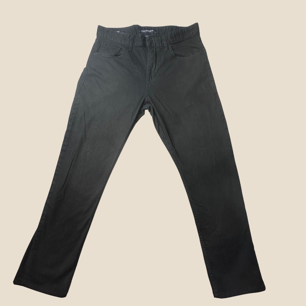 Calvin Klein Jeans Pants Mens 34x30 (34x28) CKJ 035 Straight Black Stretch Denim